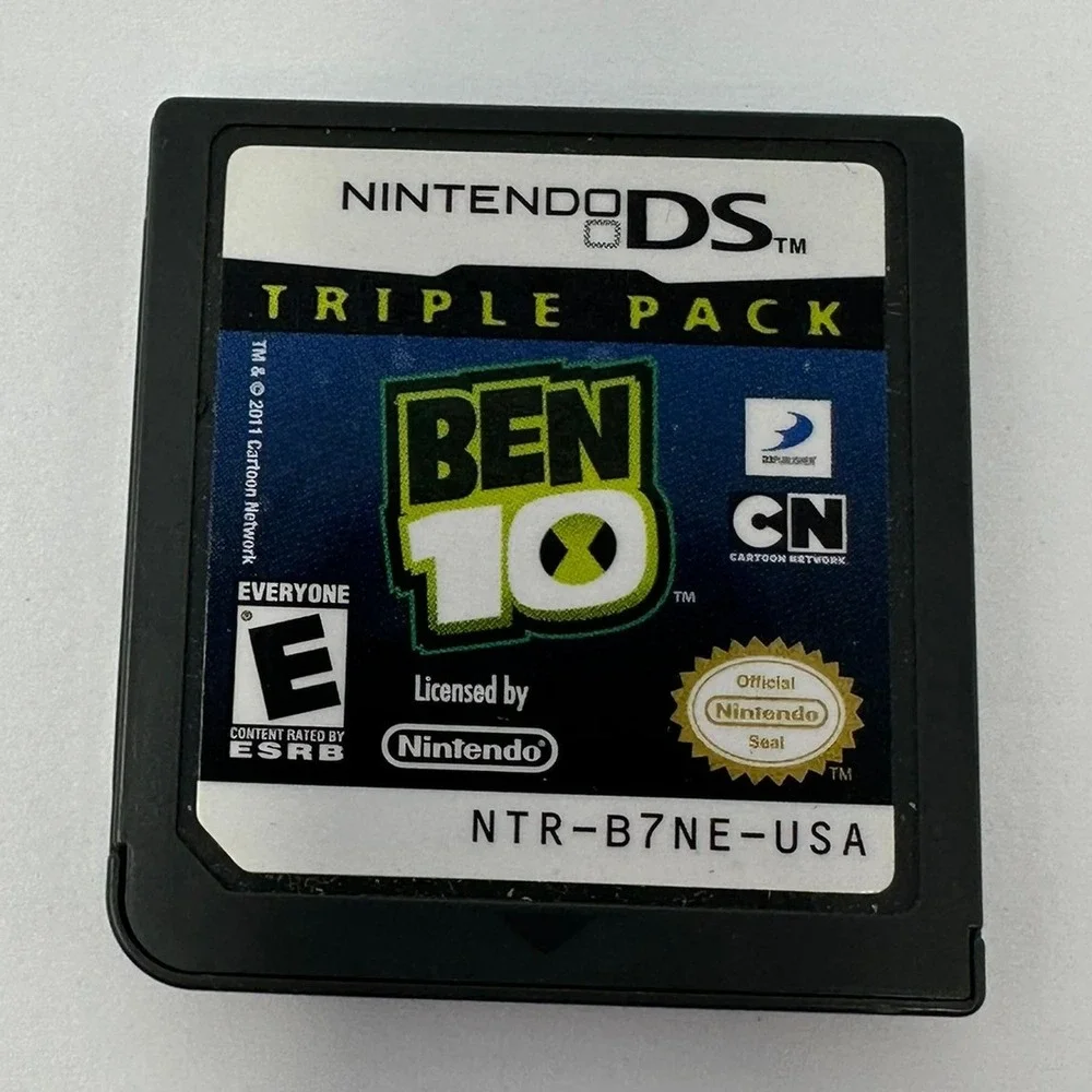 Ben 10 Triple Pack Nintendo DS Game Cartridge NTR-B7NE-USA Cartoon Network A2